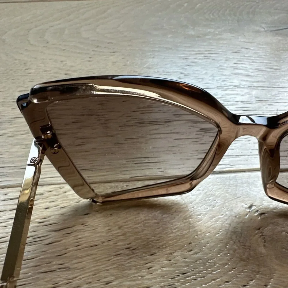 Tom Ford TF766 Gia Sunglasses 57G Rose Champagne 63-19 Italy w Case